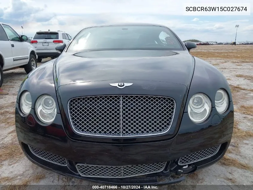 2005 Bentley Continental Gt VIN: SCBCR63W15C027674 Lot: 40718466