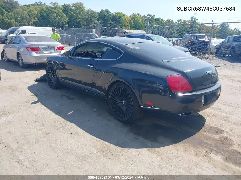 2006 Bentley Continental Gt Gt VIN: SCBCR63W46C037584 Lot: 40202151