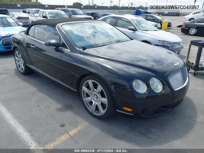 2007 Bentley Continental Gtc VIN: SCBDR33W57C047397 Lot: 39882336