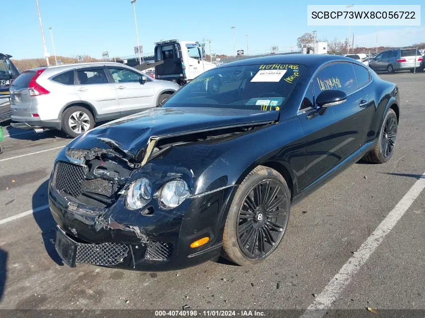 2008 Bentley Continental Gt Speed VIN: SCBCP73WX8C056722 Lot: 40740198