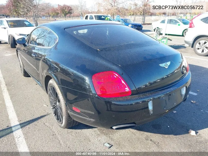 2008 Bentley Continental Gt Speed VIN: SCBCP73WX8C056722 Lot: 40740198