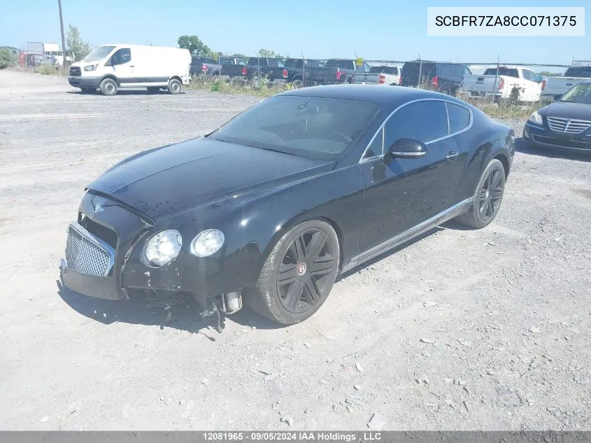 SCBFR7ZA8CC071375 2012 Bentley Continental Gt Gt