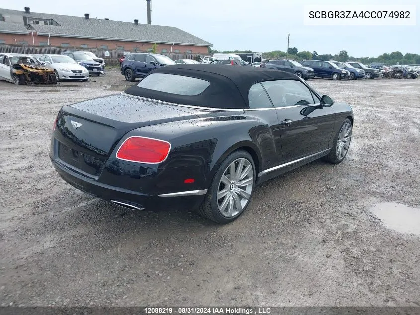 SCBGR3ZA4CC074982 2012 Bentley Continental Gtc