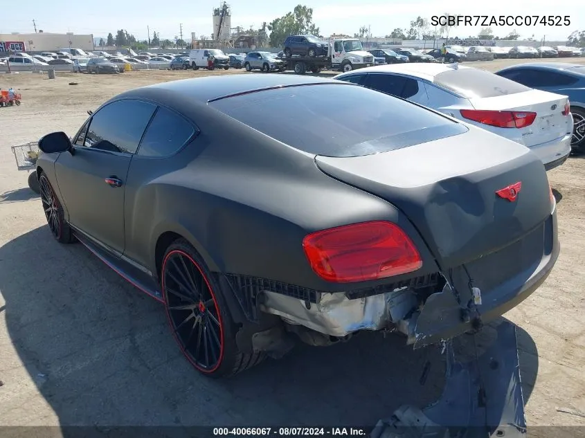 SCBFR7ZA5CC074525 2012 Bentley Continental Gt