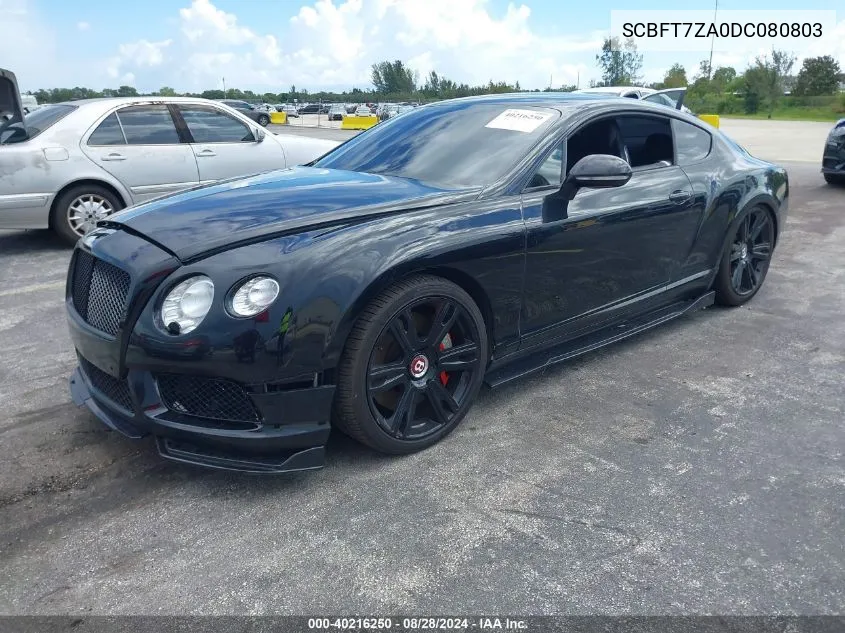 2013 Bentley Continental Gt V8 VIN: SCBFT7ZA0DC080803 Lot: 40216250