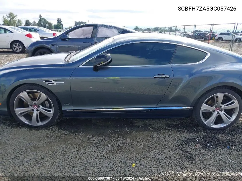 2016 Bentley Continental Gt V8 S VIN: SCBFH7ZA5GC057426 Lot: 39687387