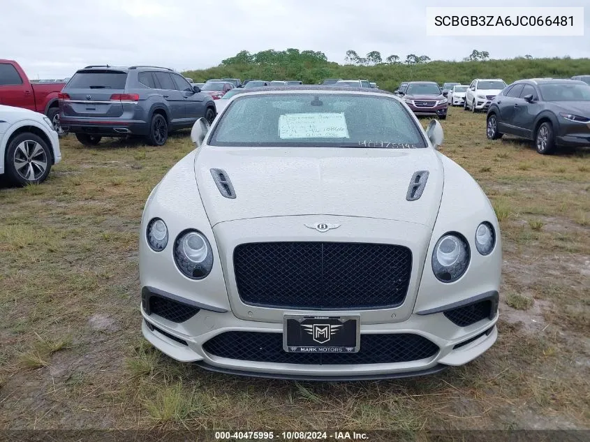 SCBGB3ZA6JC066481 2018 Bentley Continental Gt Supersports