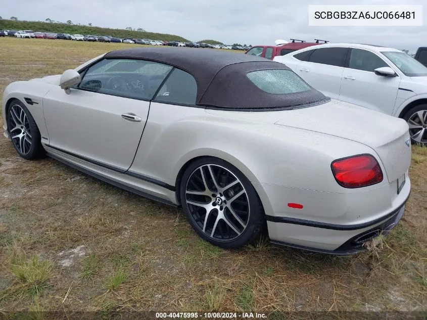 SCBGB3ZA6JC066481 2018 Bentley Continental Gt Supersports