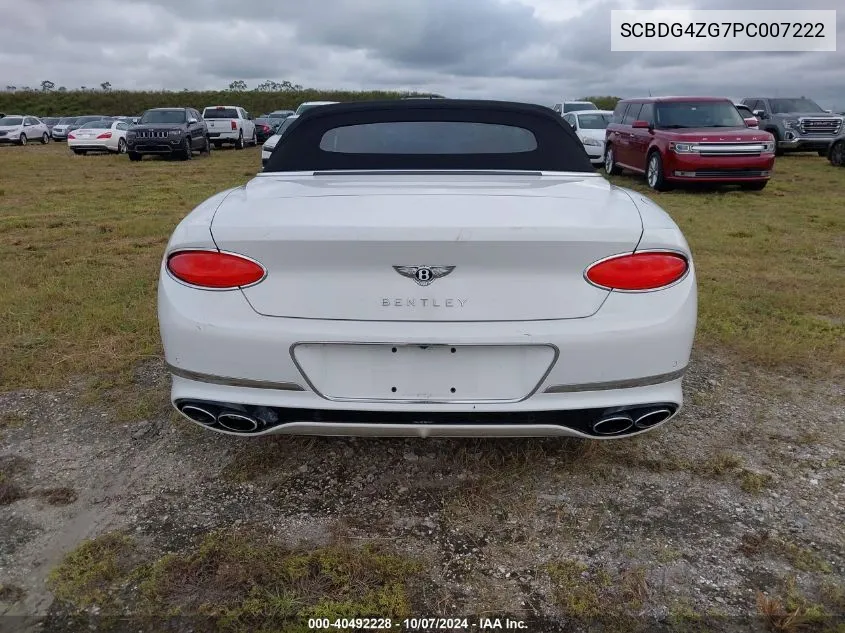 2023 Bentley Continental Gt Azure/Mulliner V8/S VIN: SCBDG4ZG7PC007222 Lot: 40492228