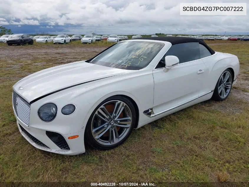 2023 Bentley Continental Gt Azure/Mulliner V8/S VIN: SCBDG4ZG7PC007222 Lot: 40492228