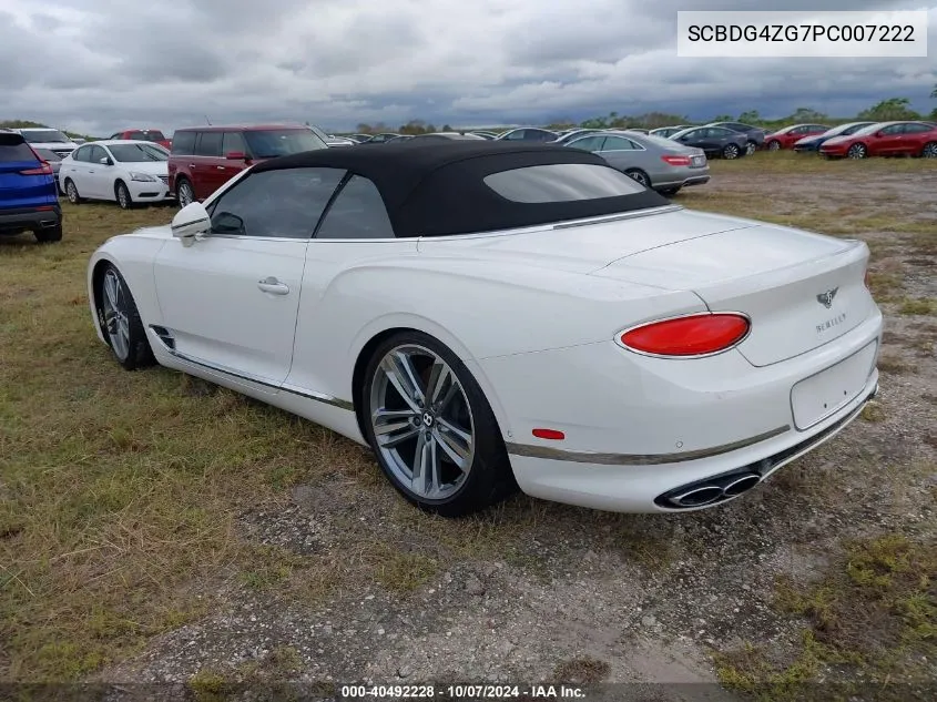 2023 Bentley Continental Gt Azure/Mulliner V8/S VIN: SCBDG4ZG7PC007222 Lot: 40492228