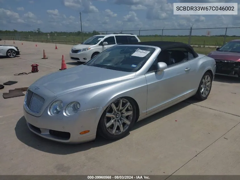 2007 Bentley Continental Gtc VIN: SCBDR33W67C046002 Lot: 39960568