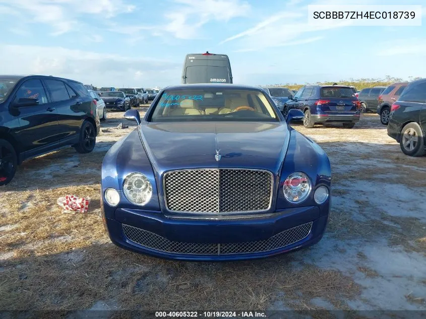 2014 Bentley Mulsanne VIN: SCBBB7ZH4EC018739 Lot: 40605322