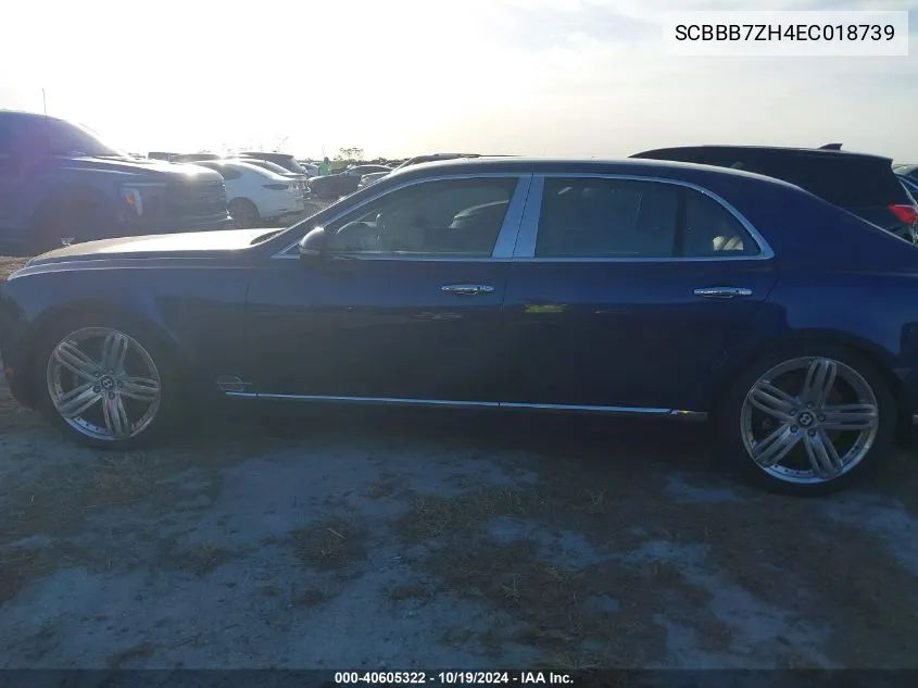 2014 Bentley Mulsanne VIN: SCBBB7ZH4EC018739 Lot: 40605322