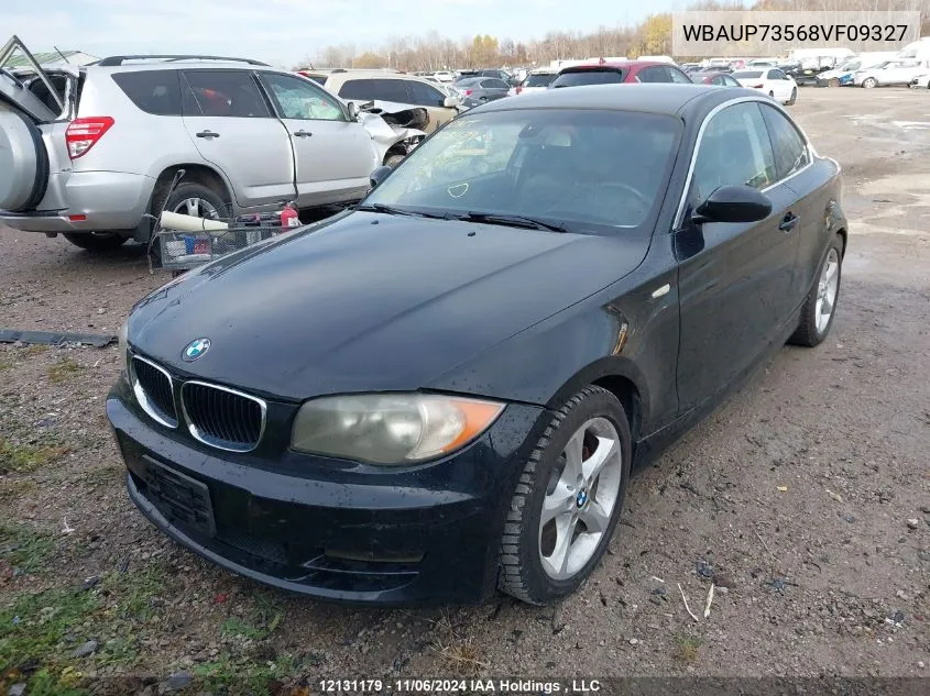 2008 BMW 1 Series VIN: WBAUP73568VF09327 Lot: 12131179