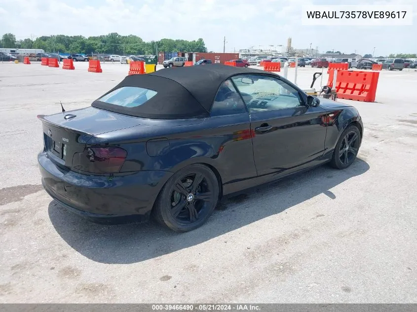 WBAUL73578VE89617 2008 BMW 128I