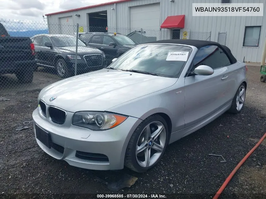 WBAUN93518VF54760 2008 BMW 135I