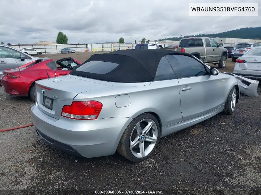 WBAUN93518VF54760 2008 BMW 135I