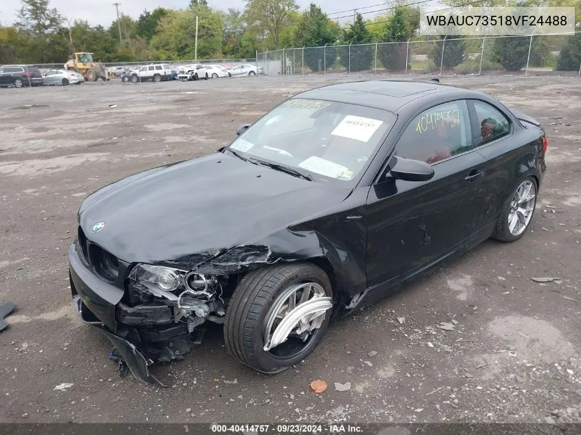 2008 BMW 135I VIN: WBAUC73518VF24488 Lot: 40414757