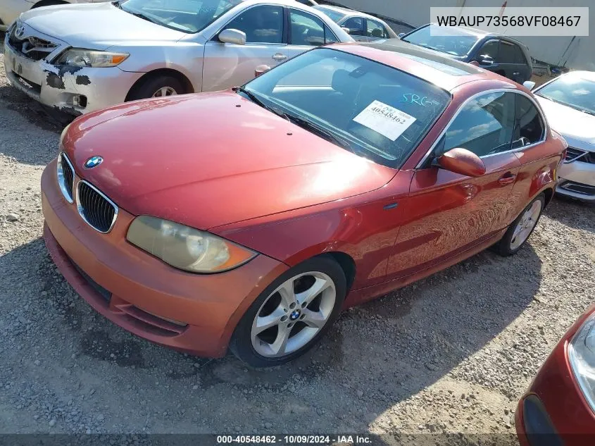 2008 BMW 128I I VIN: WBAUP73568VF08467 Lot: 40548462