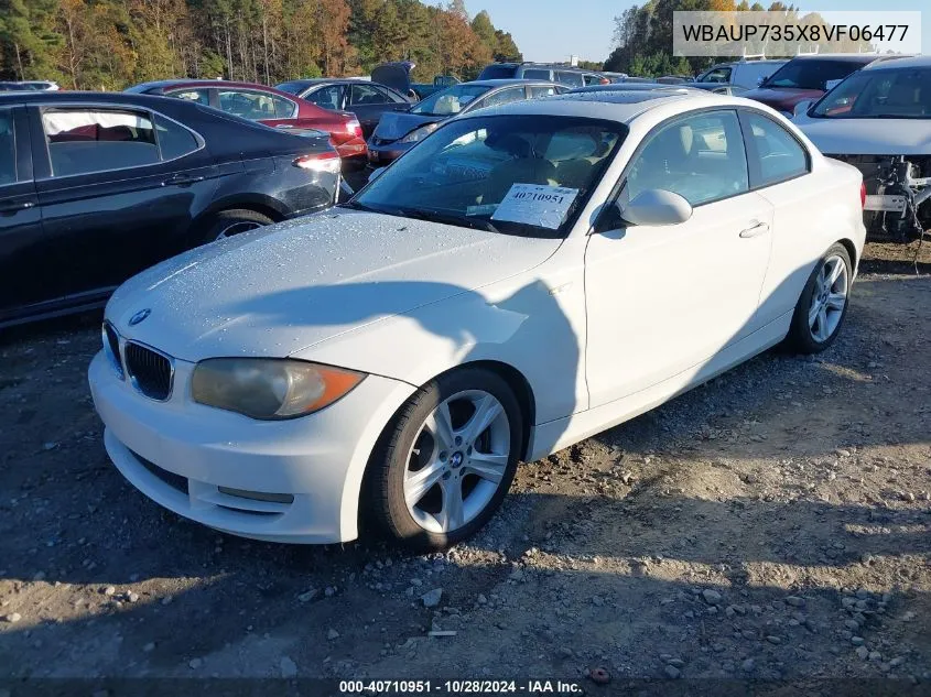 2008 BMW 128I VIN: WBAUP735X8VF06477 Lot: 40710951