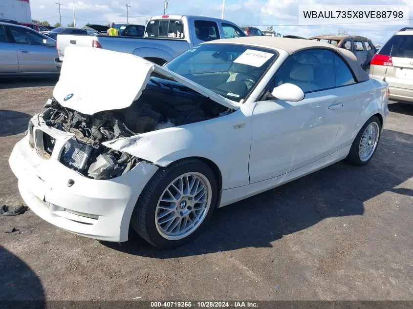 WBAUL735X8VE88798 2008 BMW 128I