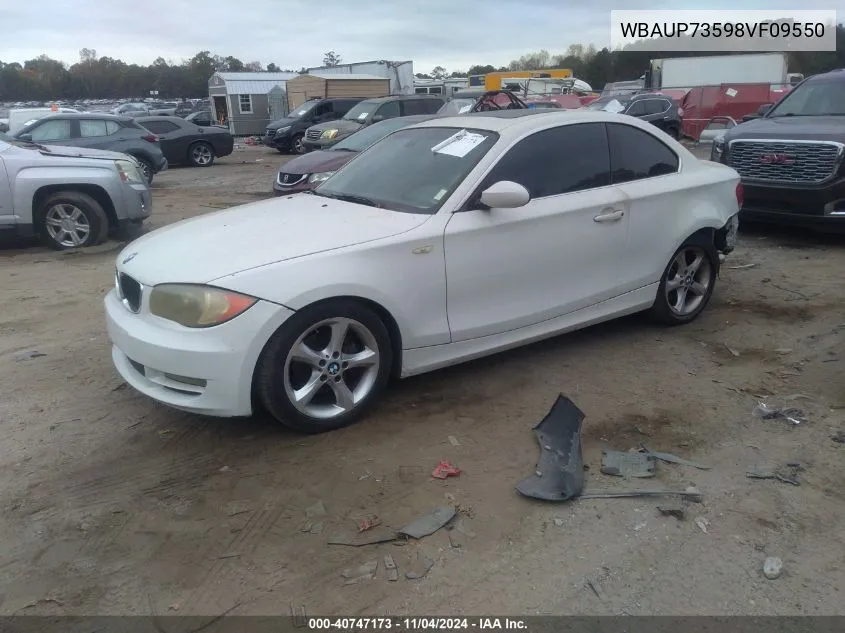 2008 BMW 128 VIN: WBAUP73598VF09550 Lot: 40747173