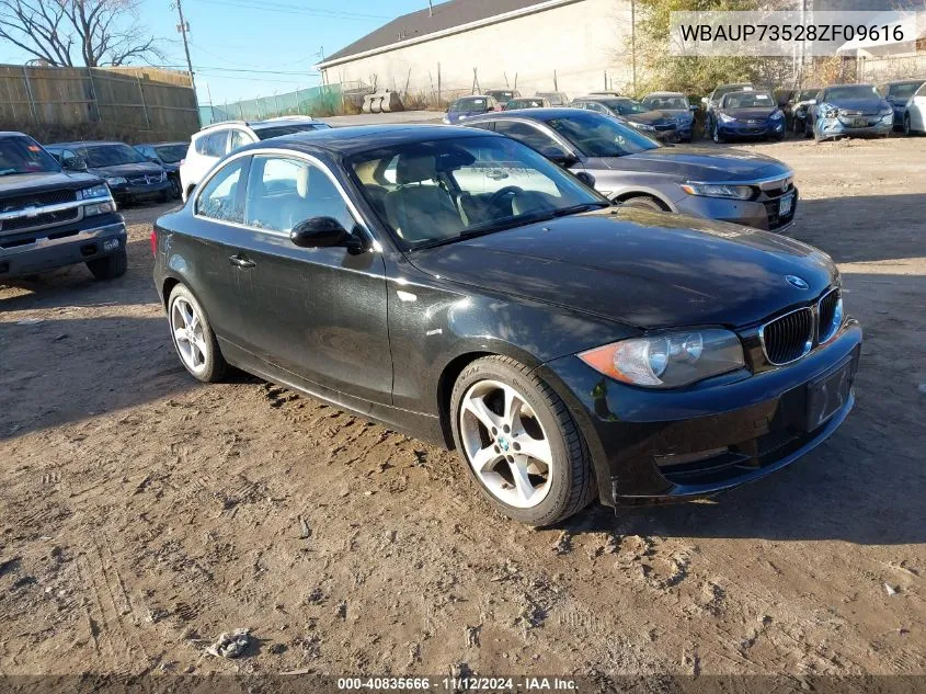 2008 BMW 128I VIN: WBAUP73528ZF09616 Lot: 40835666