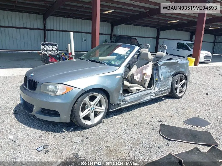 2009 BMW 135I VIN: WBAUN93519VE94593 Lot: 39337621