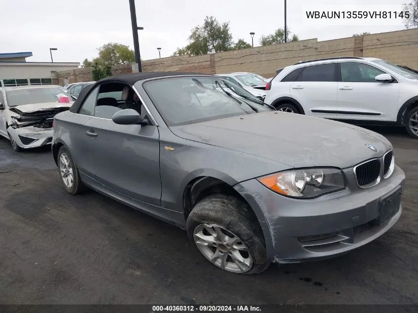 2009 BMW 128I VIN: WBAUN13559VH81145 Lot: 40360312