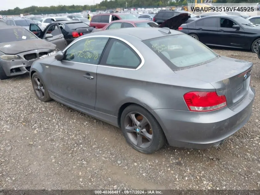 WBAUP93519VF45925 2009 BMW 128I