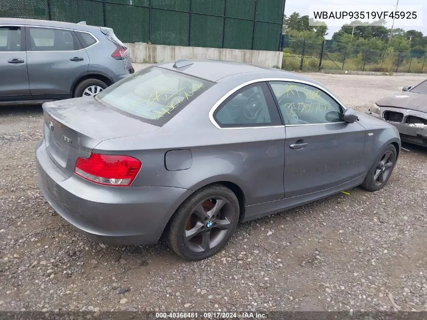 WBAUP93519VF45925 2009 BMW 128I