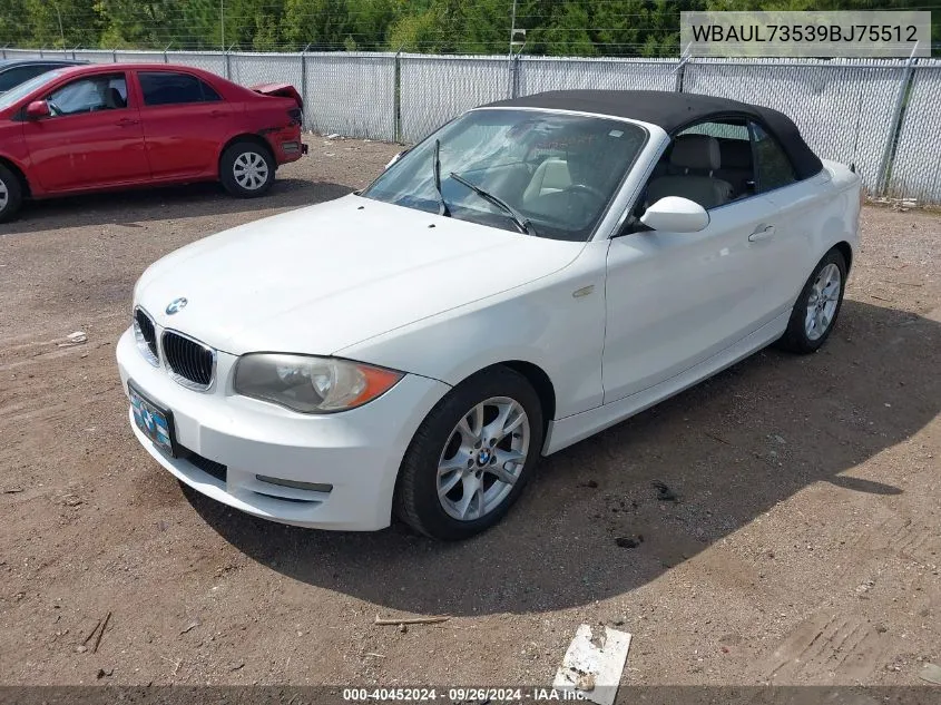 WBAUL73539BJ75512 2009 BMW 128 I