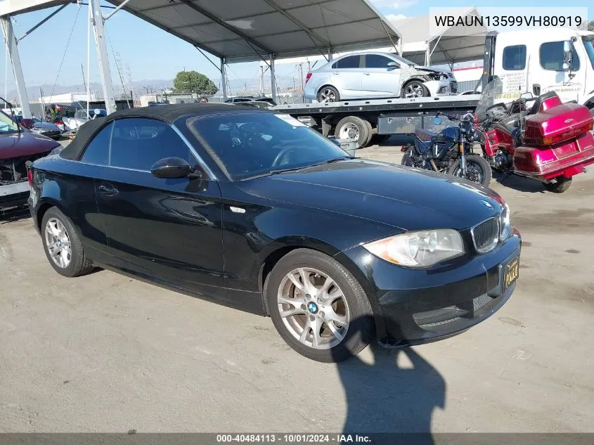 2009 BMW 128I I VIN: WBAUN13599VH80919 Lot: 40484113