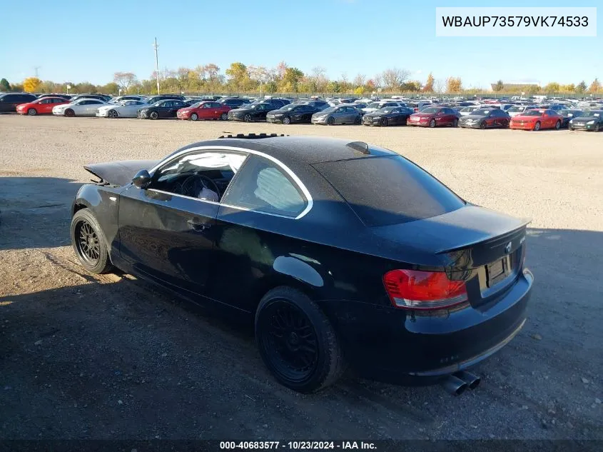 2009 BMW 128I VIN: WBAUP73579VK74533 Lot: 40683577