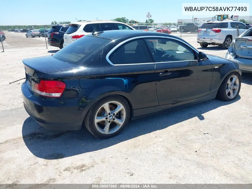 WBAUP7C58AVK77493 2010 BMW 128I