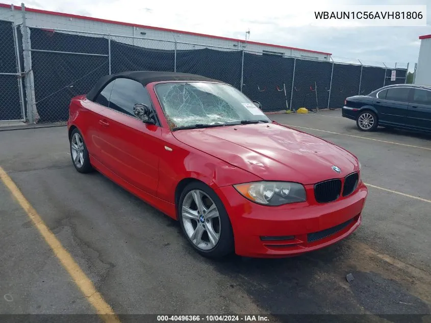 2010 BMW 128I VIN: WBAUN1C56AVH81806 Lot: 40496366