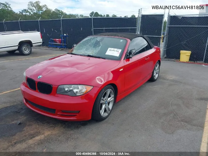 2010 BMW 128I VIN: WBAUN1C56AVH81806 Lot: 40496366