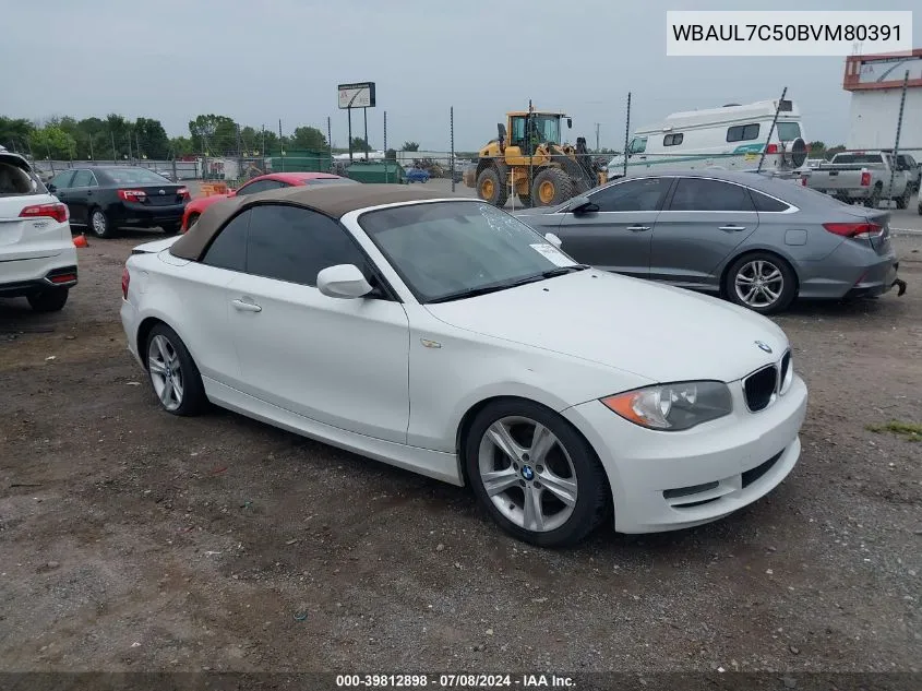 2011 BMW 128I VIN: WBAUL7C50BVM80391 Lot: 39812898