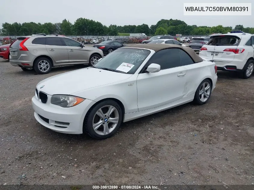 2011 BMW 128I VIN: WBAUL7C50BVM80391 Lot: 39812898