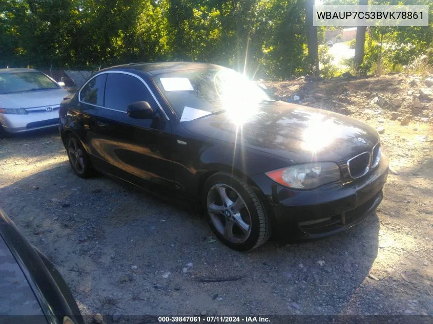 2011 BMW 128I VIN: WBAUP7C53BVK78861 Lot: 39847061