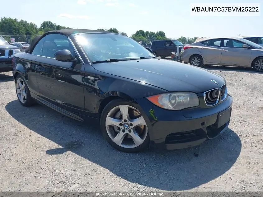 2011 BMW 135I VIN: WBAUN7C57BVM25222 Lot: 39963384