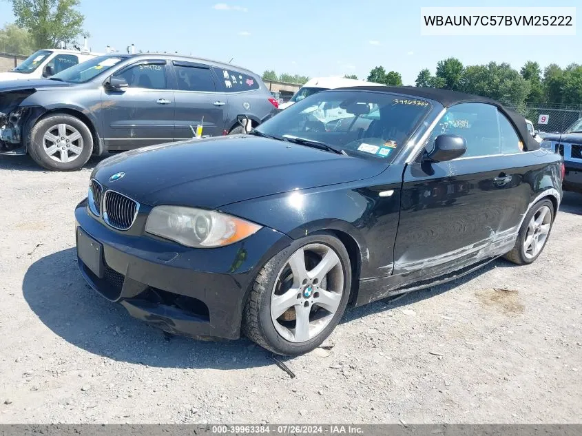 2011 BMW 135I VIN: WBAUN7C57BVM25222 Lot: 39963384