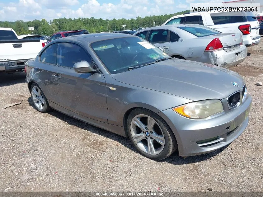 WBAUP7C5XBVK78064 2011 BMW 128I