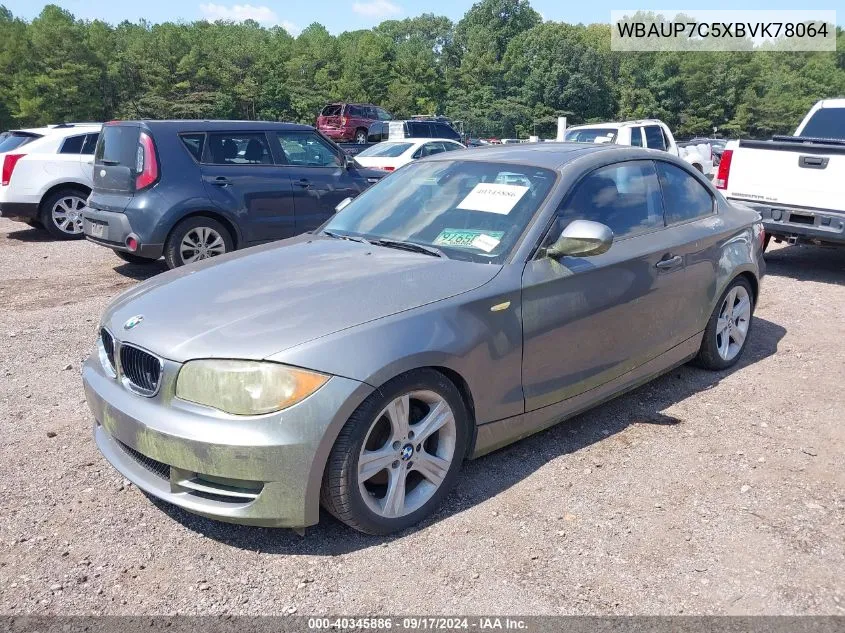 WBAUP7C5XBVK78064 2011 BMW 128I