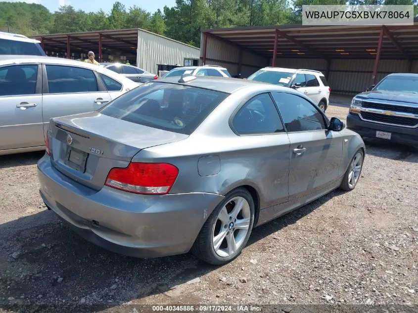 WBAUP7C5XBVK78064 2011 BMW 128I