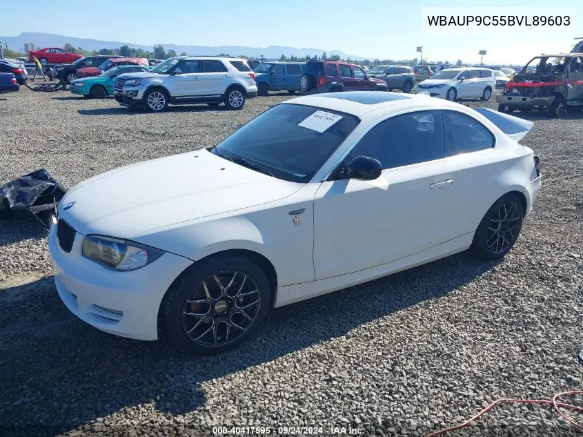 WBAUP9C55BVL89603 2011 BMW 128I