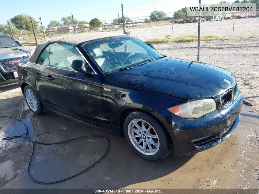 WBAUL7C56BVE87204 2011 BMW 128I