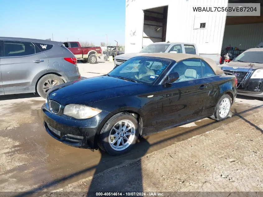 WBAUL7C56BVE87204 2011 BMW 128I