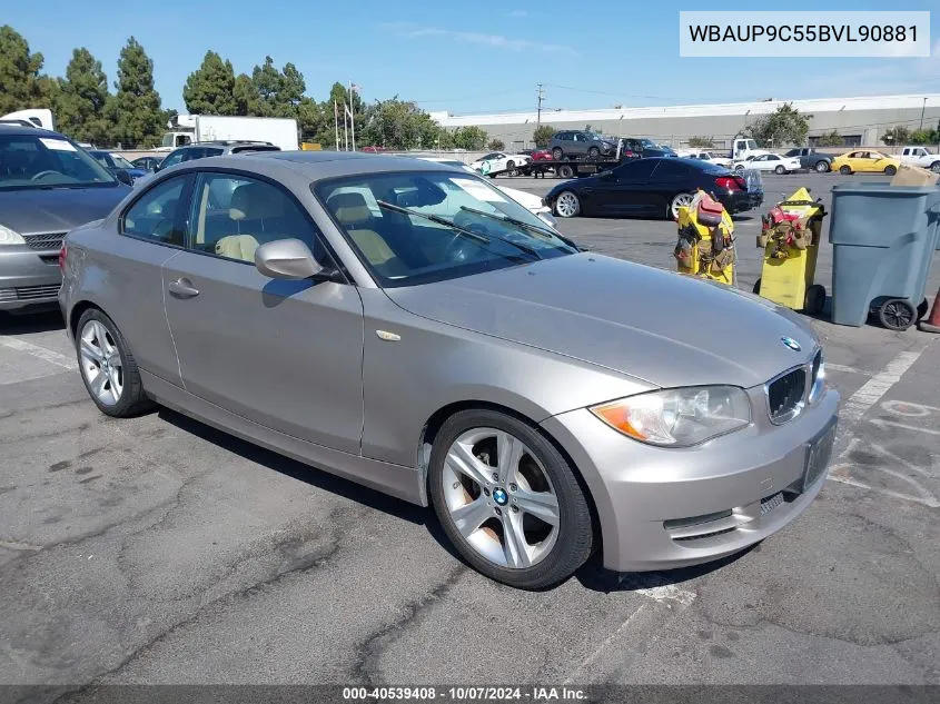 2011 BMW 128I VIN: WBAUP9C55BVL90881 Lot: 40539408